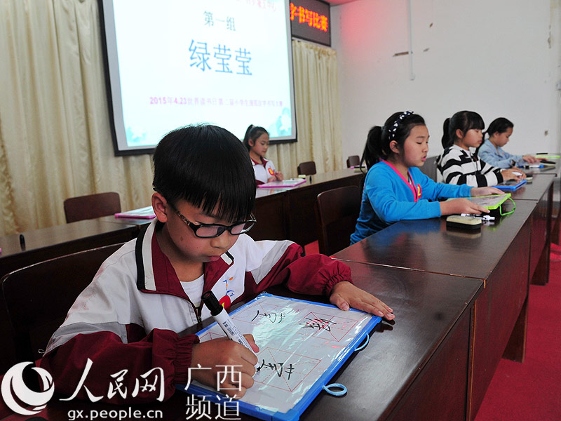 罗城:汉字书写比赛 弘扬传统文化