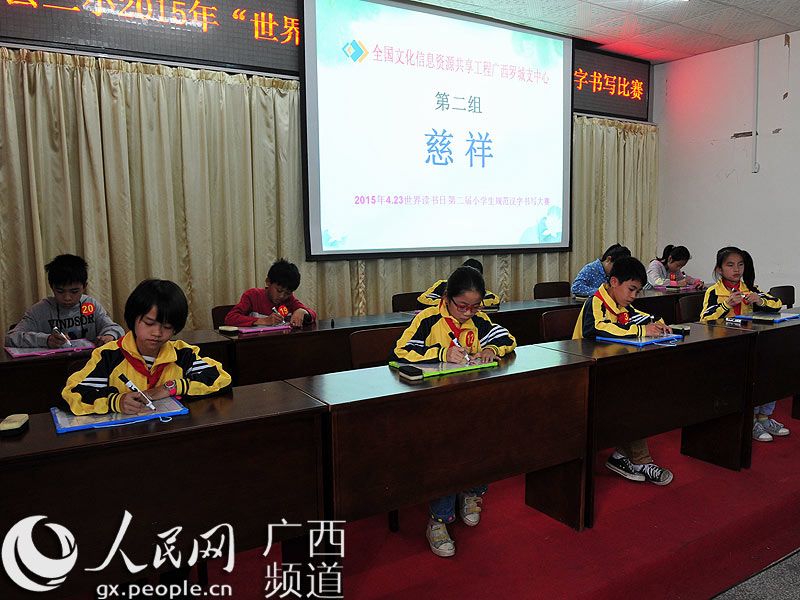 罗城:汉字书写比赛 弘扬传统文化