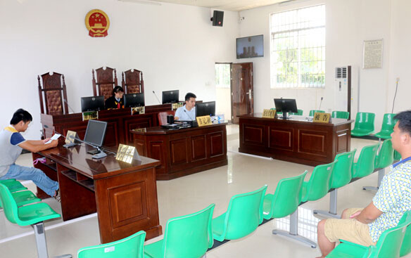 桂平法院:蒙圩科技法庭正式投入使用