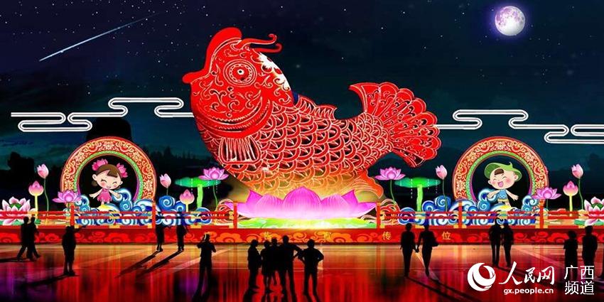 天空之城谱子李志-高清:贵港千盏花灯点亮荷城元宵之夜