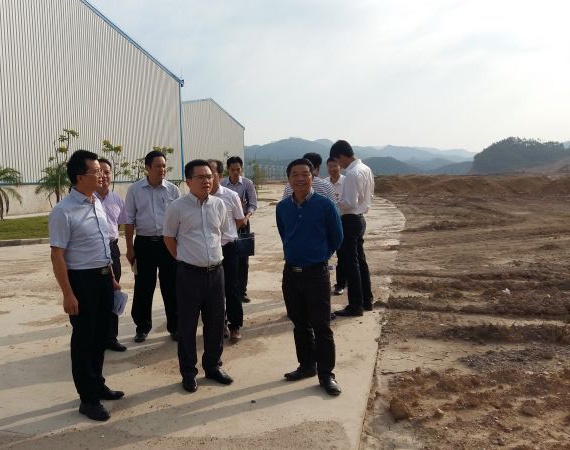 蒙啟鵬到九洲江上游流域中小企業產業轉移園現場辦公