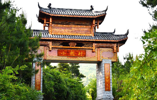 桂林市灌阳县小龙村位于新圩镇西南面,是一个典型的盆地,四周山石环绕,井字稻田,阡陌纵横,一条弯弯曲曲的小江从田园蜿蜒而过,流进山脚下一个叫黑岩的山洞,为国家AAAA级景区千家洞(黑岩)景区。该洞内景色奇特,仿佛一条小龙游回洞府,小龙村就因这条小江而得名。 自2012年小龙村被列入广西特色旅游名村,灌阳县委、县政府高度重视,以建设桂林国际旅游胜地为契机,以千家洞4A级景区为载体,共投资3000多万元,硬化千家洞黑岩景区门口至小龙村3.