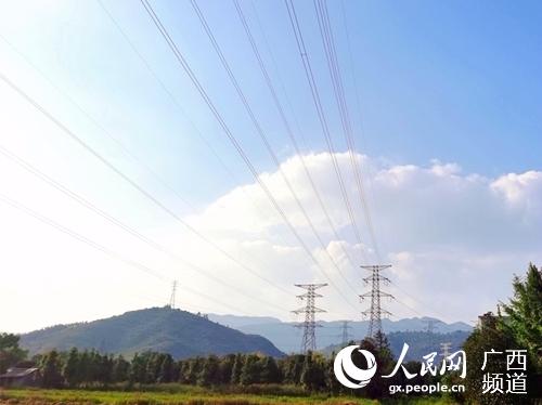 桂林—渡江Ⅲ220kV線路工程。桂林供電局供圖