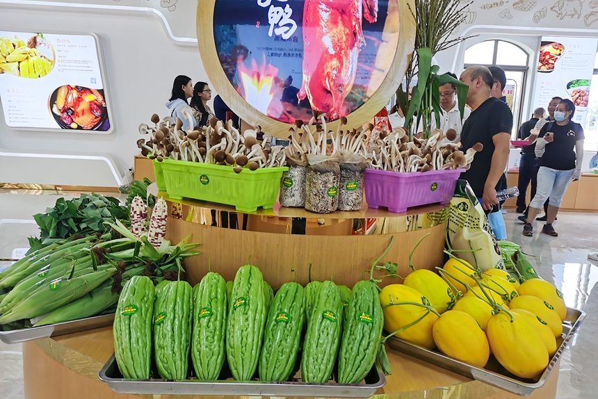 兴宁特色瓜果蔬菜展示。唐芳琪摄