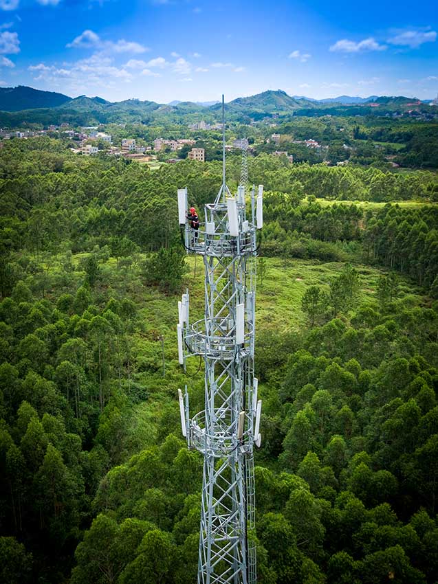 中國電信5G信號正在向農村延伸。蘇麗莉攝