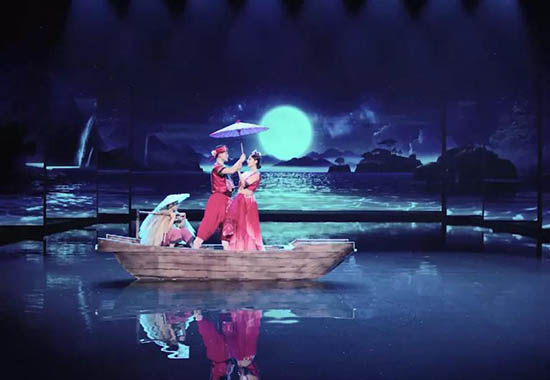 大型歌舞《桂林千古情》演出現場。陽朔縣融媒體中心供圖
