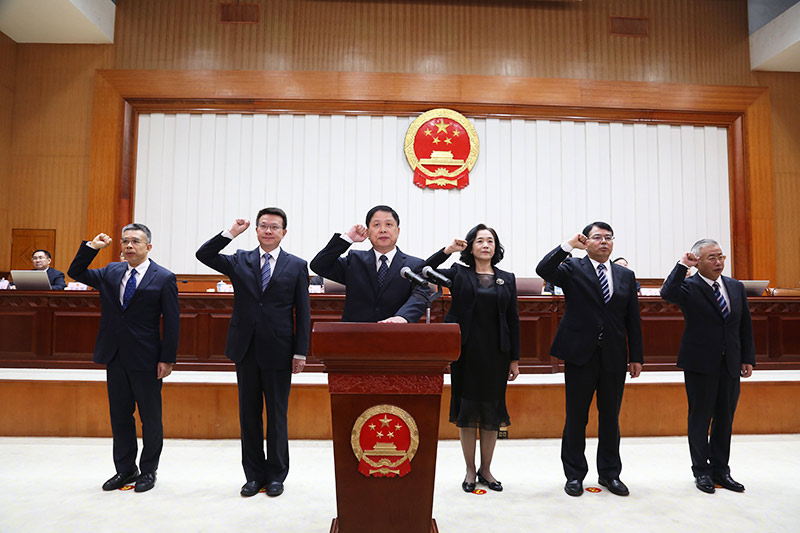 自治區人大常委會舉行憲法宣誓儀式