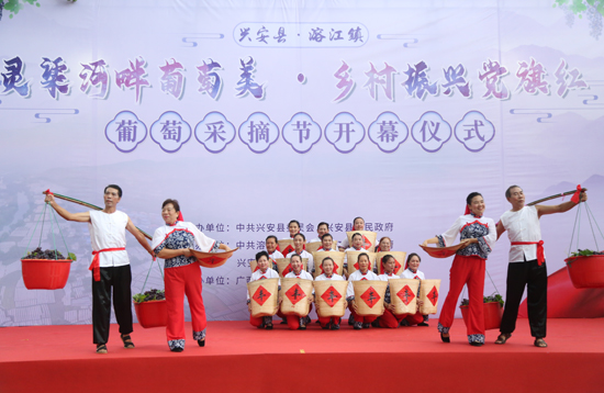 采摘节启动仪式上的精彩演出。张绍斌摄