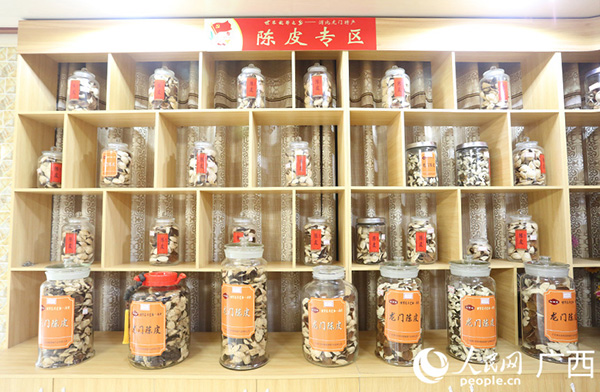 龙门陈皮产品展示。人民网记者 彭远贺摄