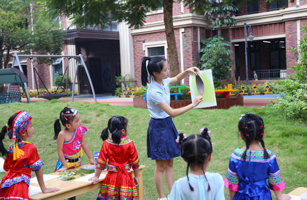 南宁市良庆区第二实验幼儿园总园的特色课。何立根摄