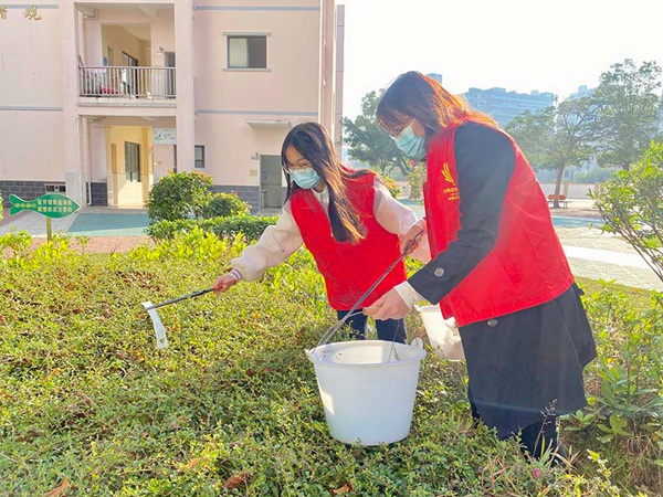 党员教师开展志愿者活动。曾文洁摄