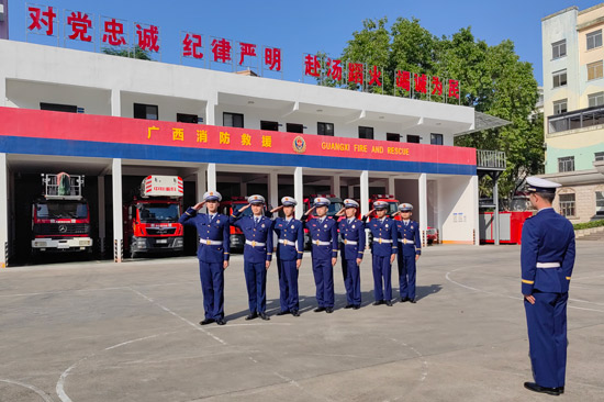 圖為訓練現場。賀州消防供圖