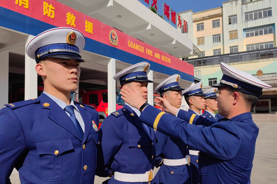 圖為訓練現場。賀州消防供圖
