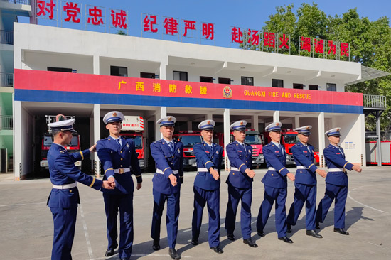 圖為訓練現場。賀州消防供圖