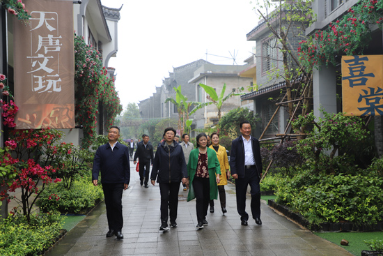 视察团实地检查项目建设。张志生摄