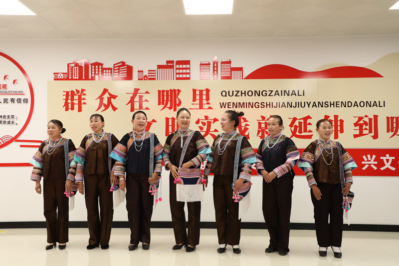 小组合唱《迎客歌》。刘冰摄