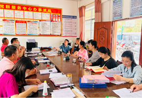 凤山县“两随机”调研指导组到行政村开展调研指导活动。
