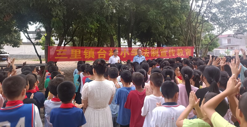 武宣县：多部门联合开展普法进校园活动