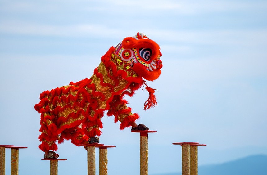 舞狮表演。广旅南国体投集团供图