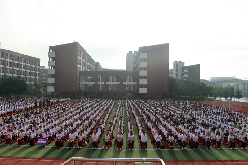 开学典礼现场。广西幼师供图