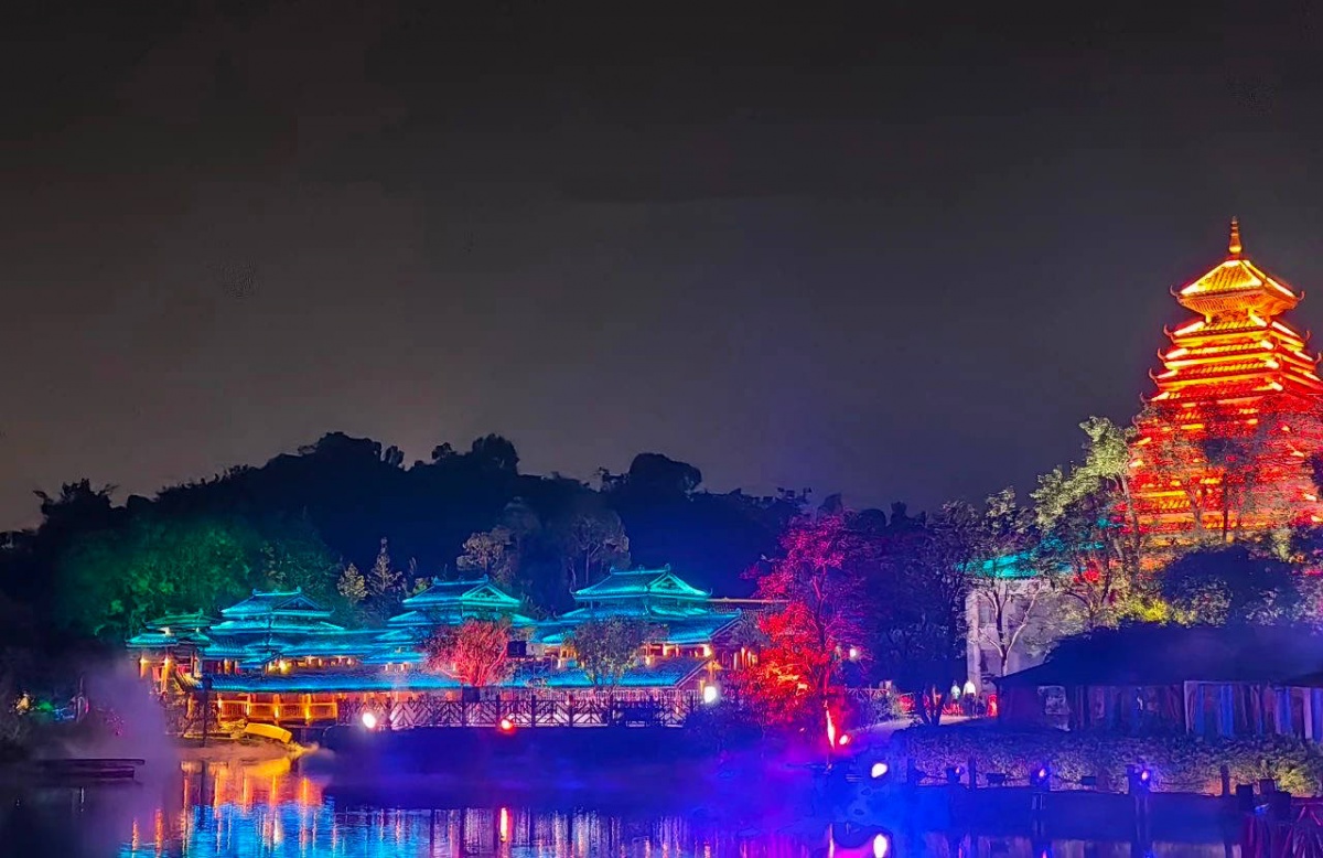 夜色下的廣西民族博物館。廣西民族博物館供圖