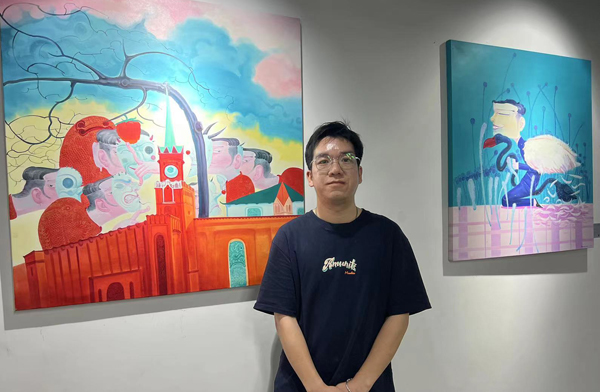 新锐艺术家黄柱。主办方供图