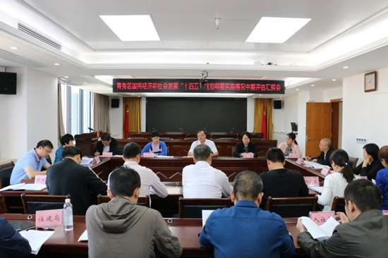 （圖為青秀區召開城區國民經濟和社會發展“十四五”規劃綱要實施情況中期評估匯報會 杜少迪攝）