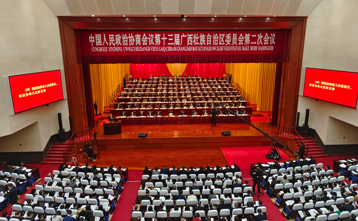 自治区政协十三届二次会议在南宁开幕