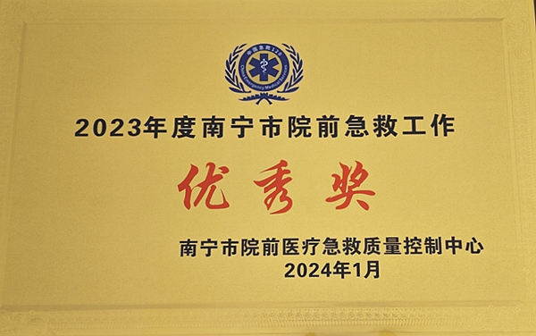 獲獎牌匾。廣西民族醫院供圖