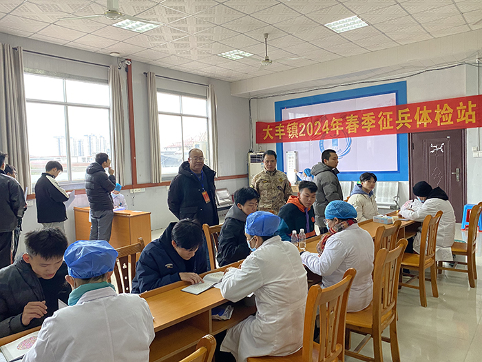 大丰镇2024年春季征兵体检现场。吴晨林摄