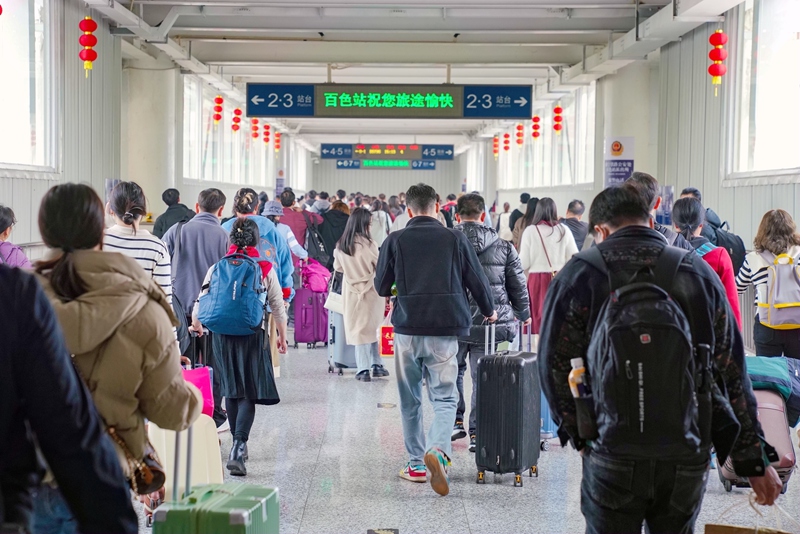 春节期间广西铁路部门发送旅客363.3万人次