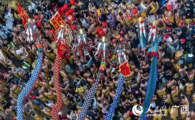 炮龙准备开光。人民网 雷琦竣摄