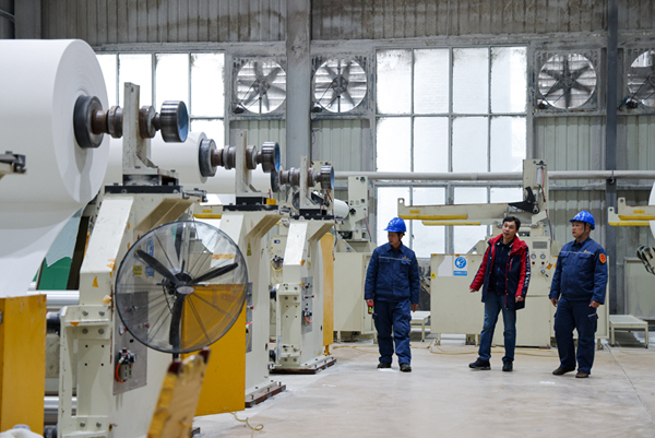 該局黨員服務隊到柳州市柳林紙業有限公司，了解企業春節后復工情況及用電需求。
