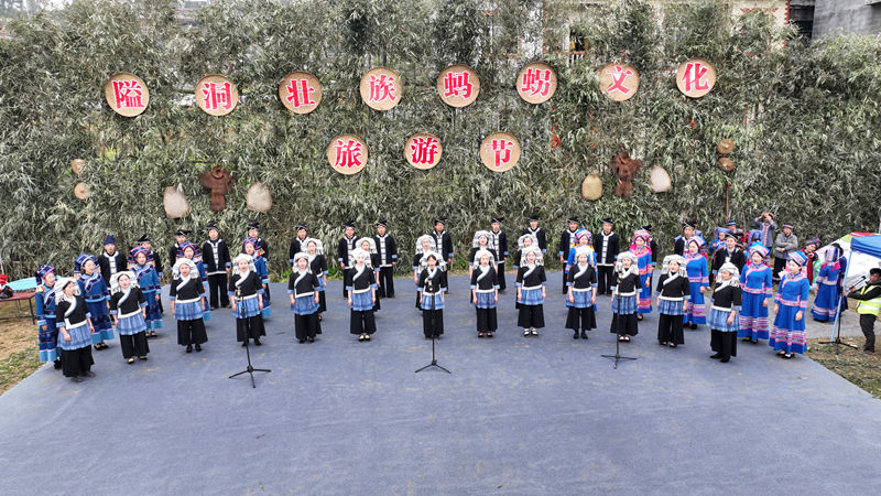 东兰县隘洞镇同乐村福宁屯举行蚂𧊅节活动现场。东兰县融媒体中心供图.JPG