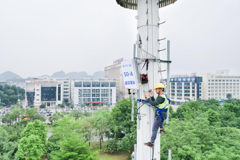 广西首个5G-A通感一体化基站在河池开通。林峰摄