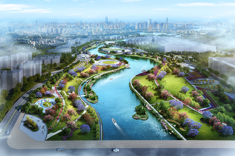 南宁市武鸣区流域水环境综合整治PPP项目设计效果图。广西环保集团供图