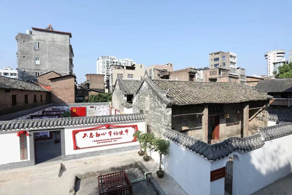 玉州区“红色街区”——中共玉林中心县委旧址全景。中共玉林市委党史办公室供图