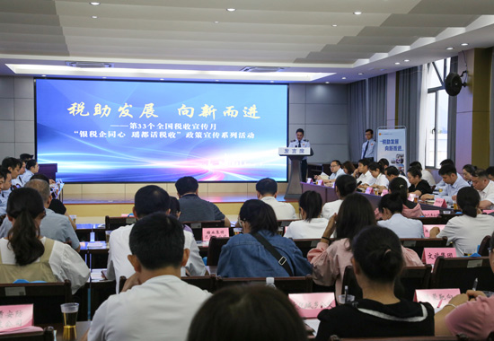 开展“银税企同心 瑶都话税收”座谈会。大化瑶族自治县税务局供图
