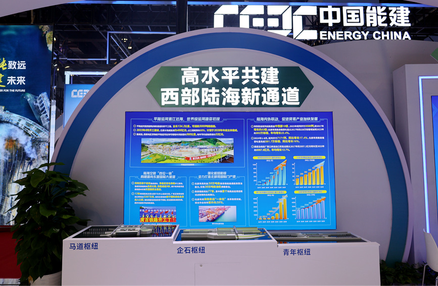 高水平共建西部陆海新通道展区。自治区发展改革委供图