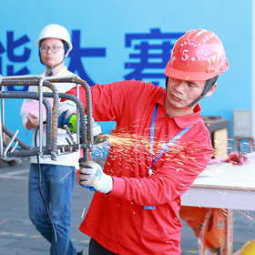 钢筋工比赛现场