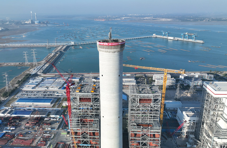 国能广投北海电厂二期扩建项目烟囱高标准结顶
