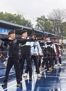 国家射箭队齐聚武鸣