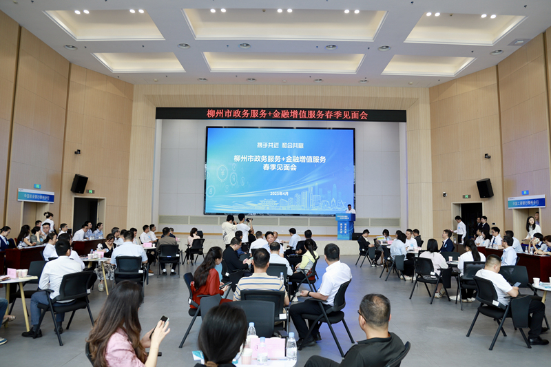 柳州市政务服务+金融增值服务春季见面会现场。柳州市行政审批局供图