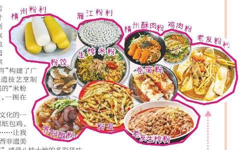 南宁的米粉等品种丰富。自治区自然资源厅供图