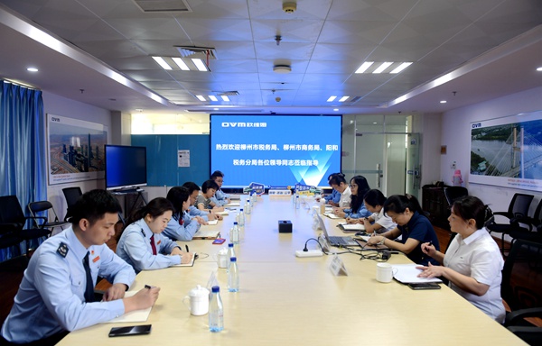 圖為稅企就跨境涉稅業務進行討論。龍睿攝