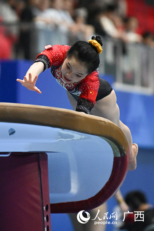 河南队张怡涵在比赛中