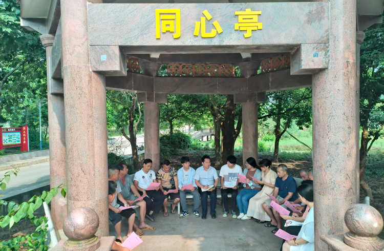 北海市铁山港区南康镇秋风塘村委简屋村组织群众开展议事