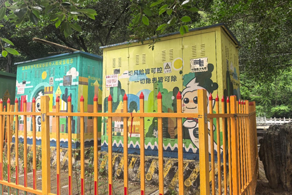 街头焕然一新的开闭所。凌云供电公司供图