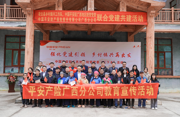 平安产险广西分公司党委在百色市凌云县开展党建共建“三下乡”活动。平安产险广西分公司供图