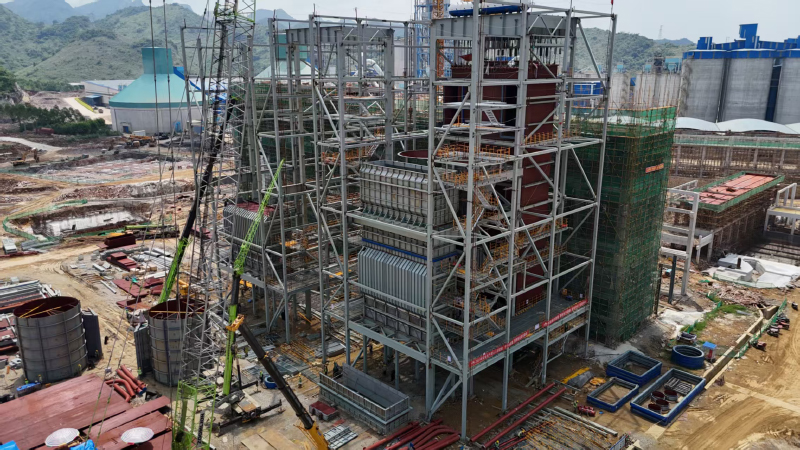 广西隆安和泰新材料有限公司绿色新材料产业链生产基地项目现场。广西隆安和泰新材料有限公司供图